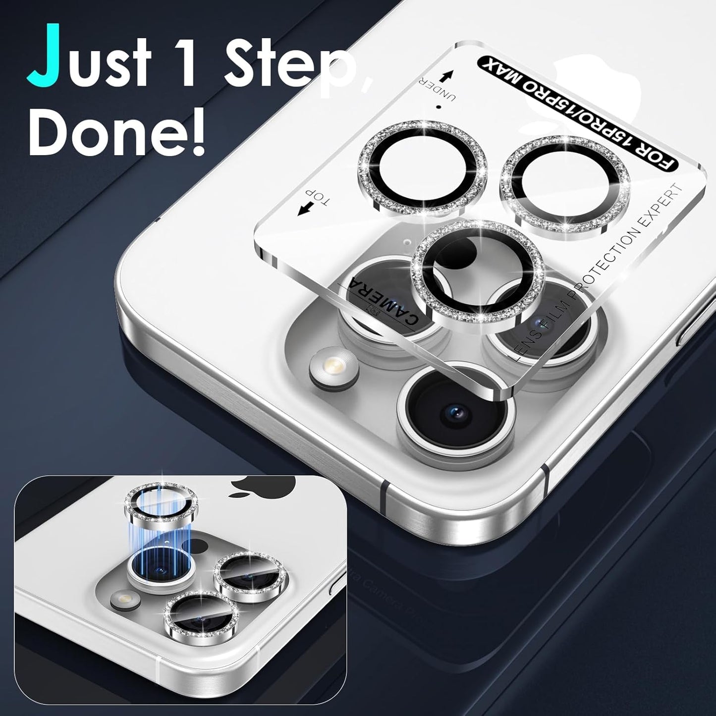 Silver Glitter Camera Lens Protector