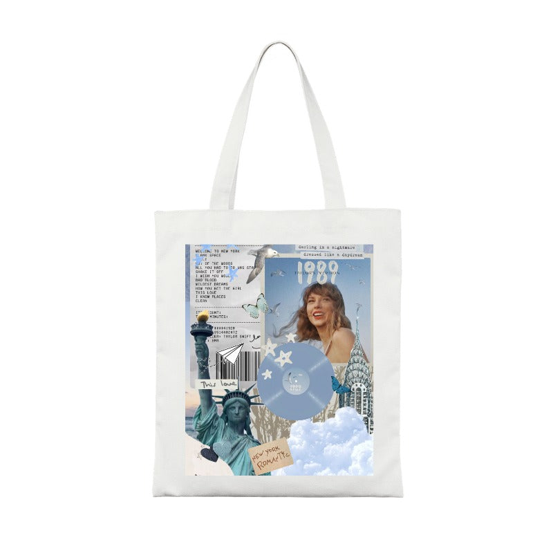 1989 NYC dream editable Pixvoices tote bag design template