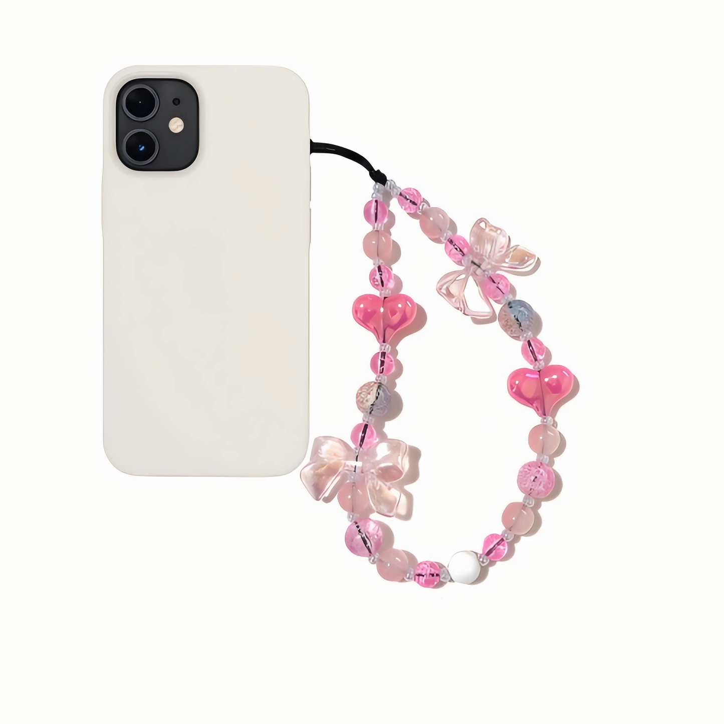 Strawberry Kiss – Bow & Heart Phone Charm