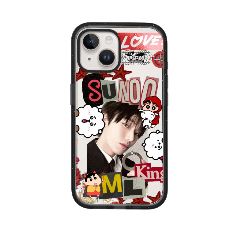 Sunoo cartoon pop idol editable Pixvoices phone case design template