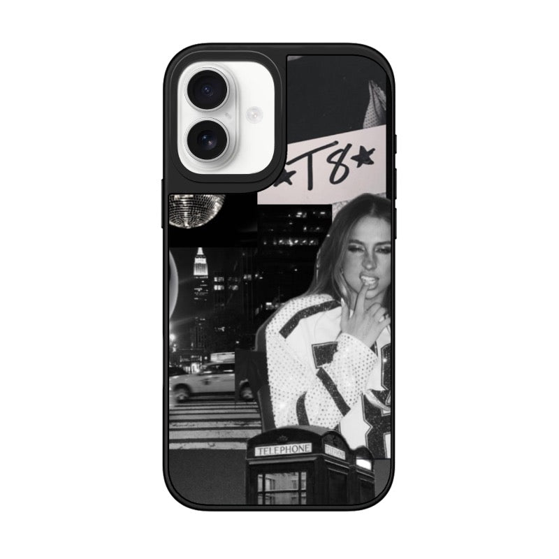 urban black white editable Pixvoices phone case design template