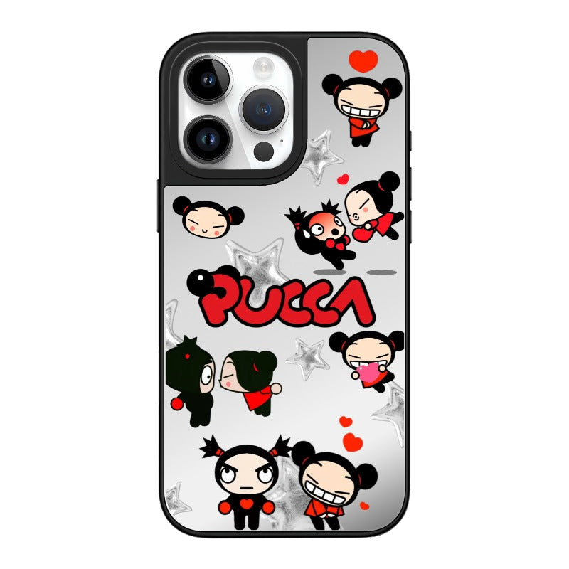 Pucca Cartoon Phone Case Playful Love Design for K-pop editable Pixvoices design template