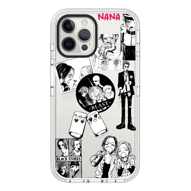 NANA-Inspired Punk Case Black & White BLAST Collage editable Pixvoices design template