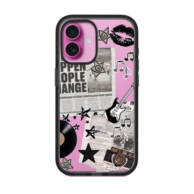 Rock Music Phone Case Y2K Collage editable Pixvoices design template
