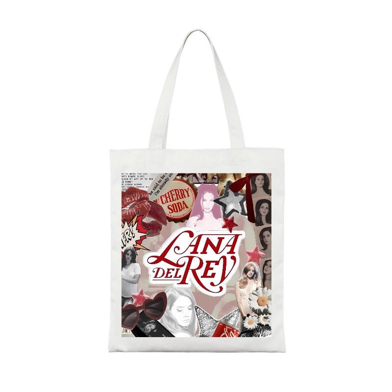 Lana retro collage editable Pixvoices tote bag design template