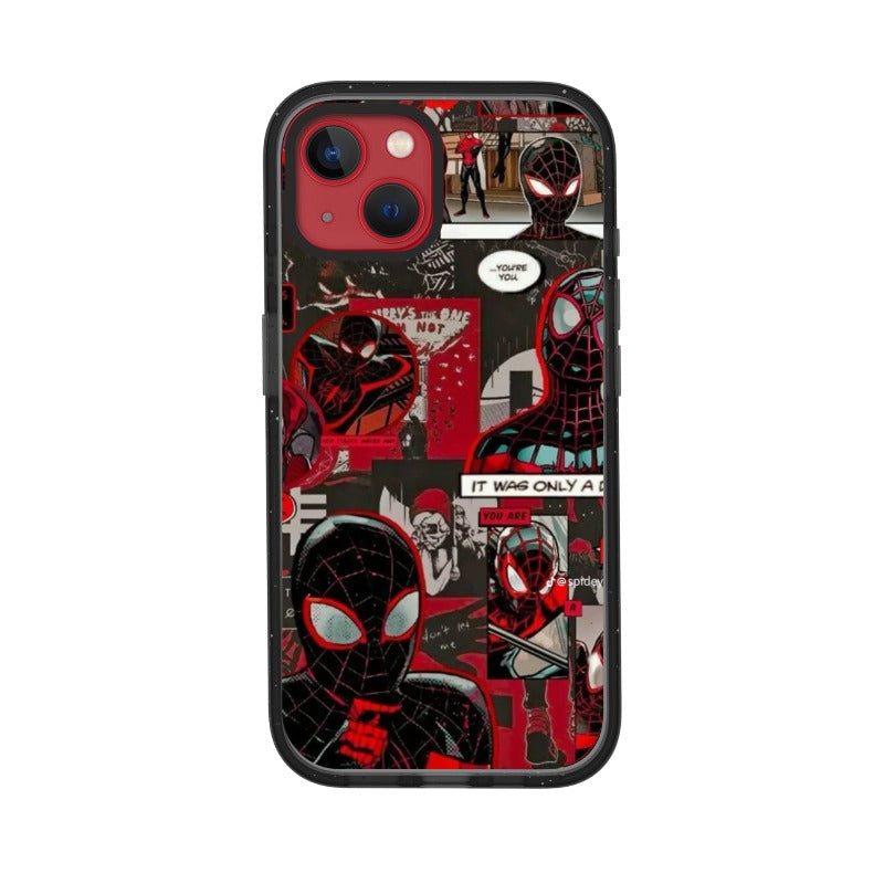 Spider-Man Miles Morales Phone Case Comic Collage editable Pixvoices design template