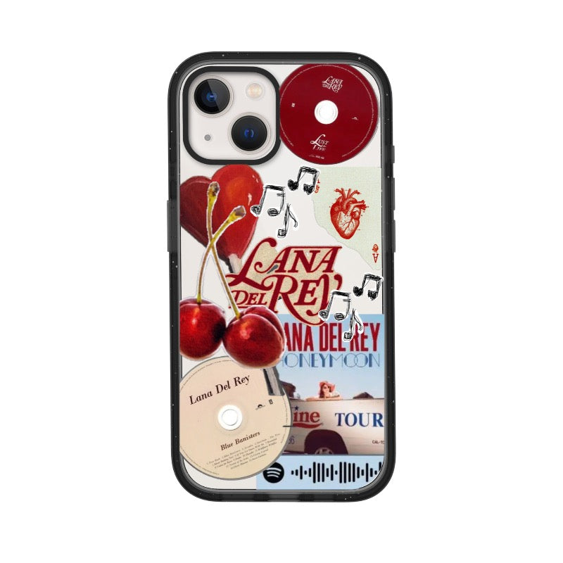 cherry vinyl aesthetic editable Pixvoices phone case design template