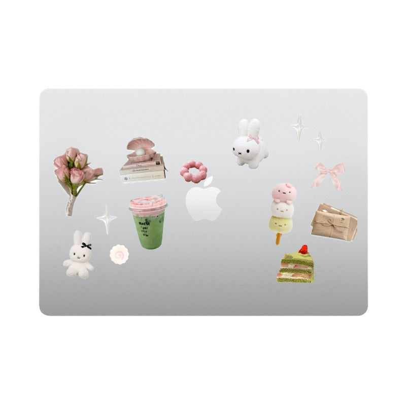 MacBook Case Soft Girl Aesthetic with Miffy-Inspired editable Pixvoices design template