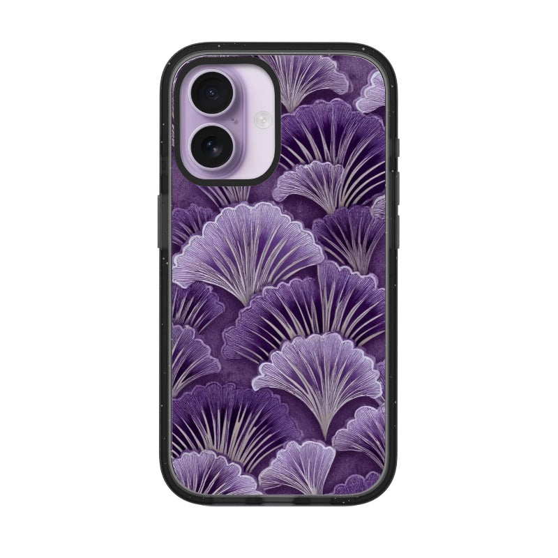 Purple Art Deco Fan Phone Case Vintage Scallop Design editable Pixvoices design template