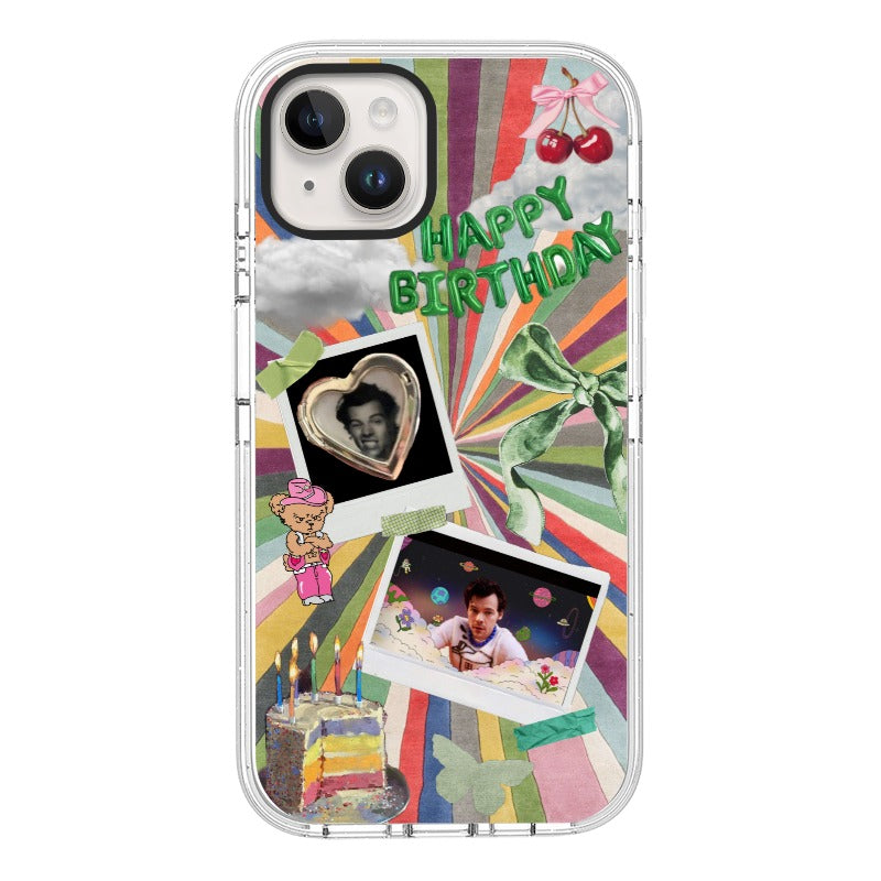 birthday rainbow fan editable Pixvoices phone case design template