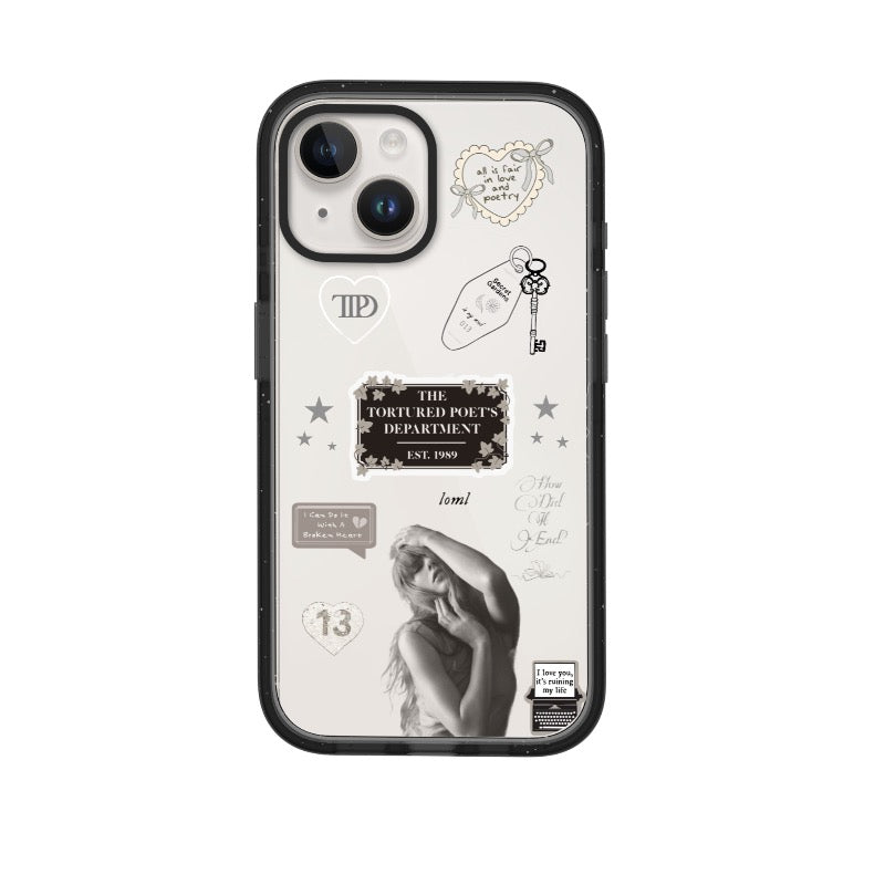 tortured poets editable Pixvoices phone case design template