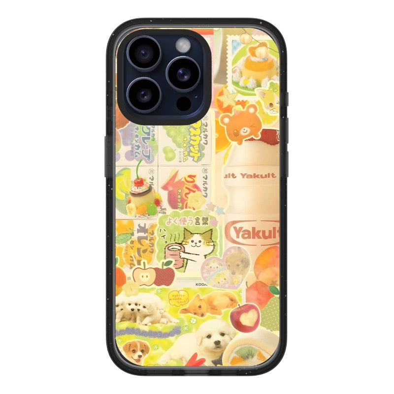 Yakult Kawaii Mood Board Phone Case Japanese Life Aesthetic Collage editable Pixvoices design template
