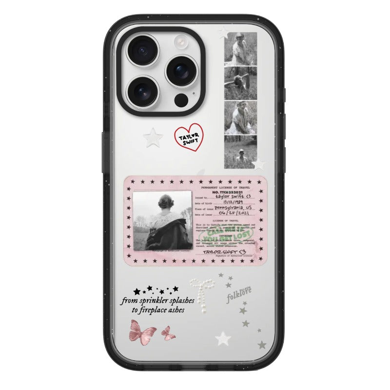 vintage passport folklore editable Pixvoices phone case design template