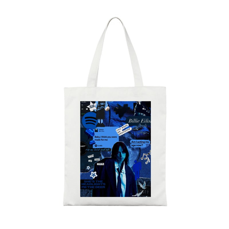 Billie moodboard editable Pixvoices tote bag design template
