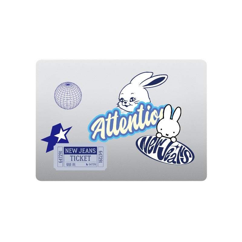 NewJeans Attention bunny editable Pixvoices MacBook case design template