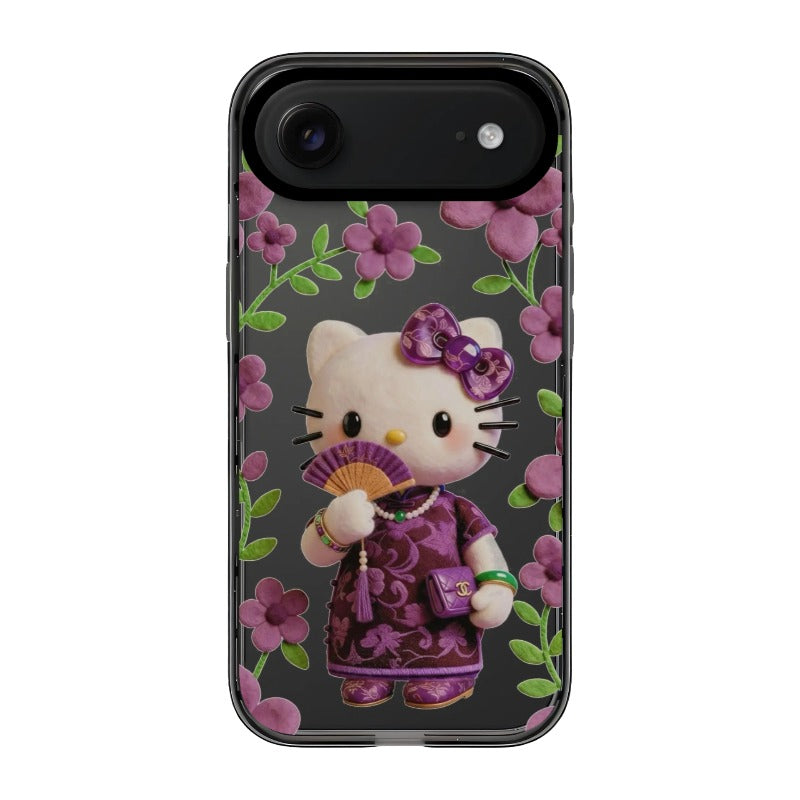 Hello Kitty Floral Phone Case Purple Garden Design editable Pixvoices design template