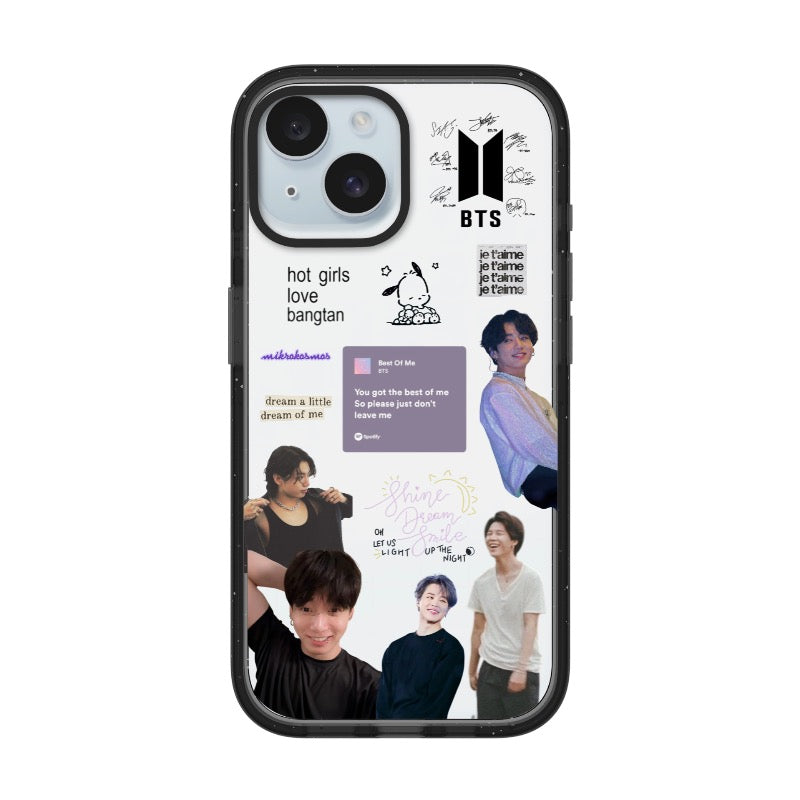 Phone Case BTS Jimin Fan Collage Template editable Pixvoices design template