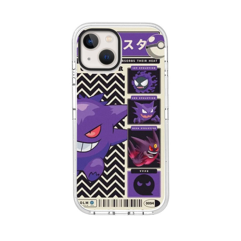 Gengar Evolution Phone Case Pokémon-Inspired Template editable Pixvoices design template