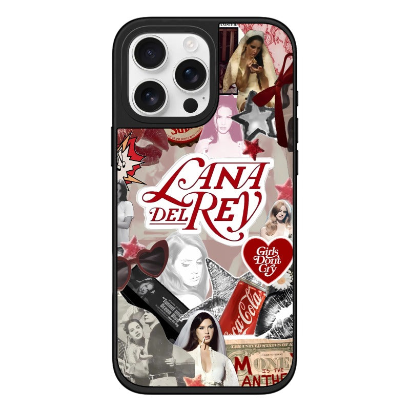 Lana retro red collage editable Pixvoices phone case design template