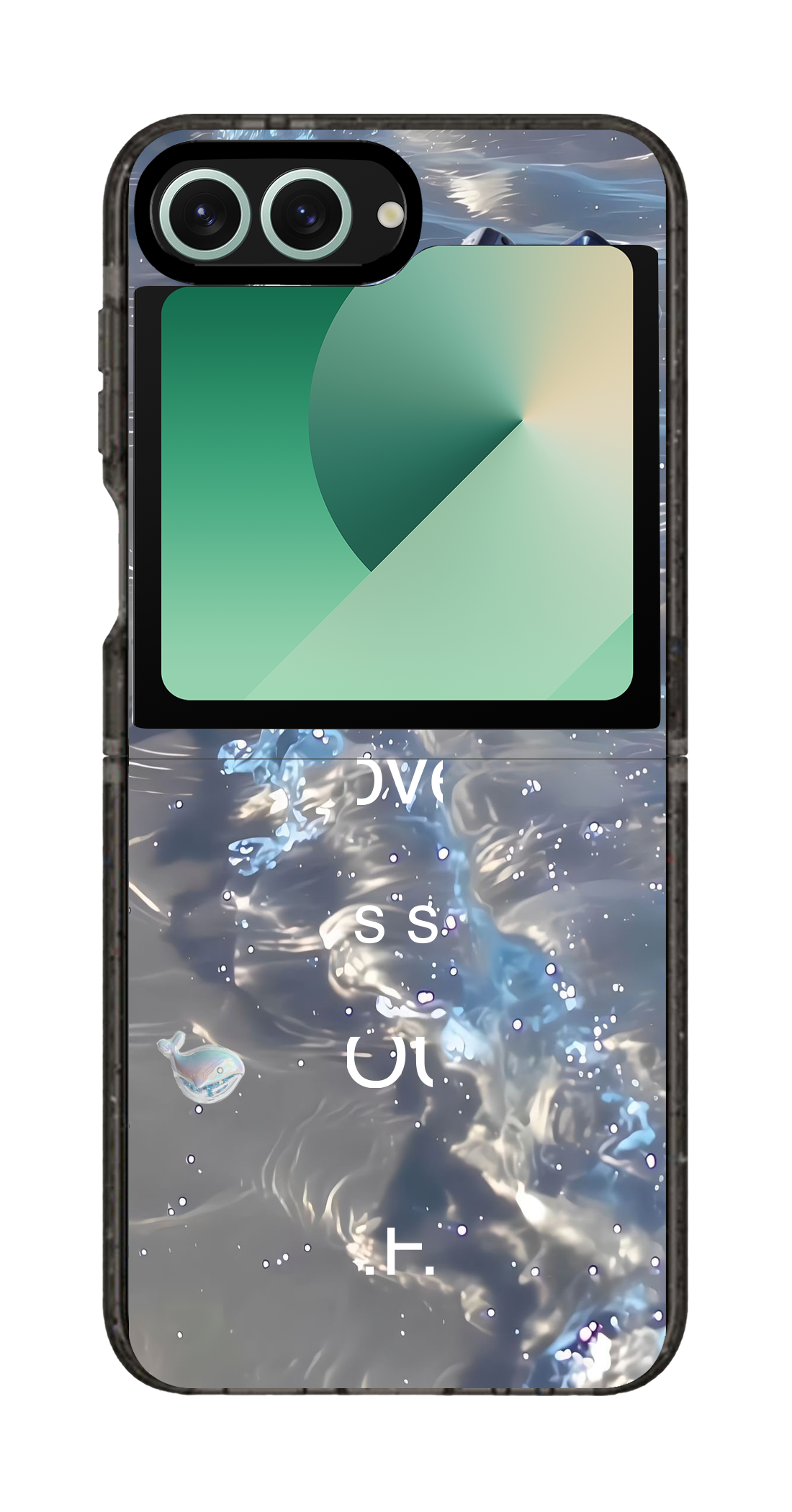 PixVoices rendered material preview - 1849 - Clear Black Galaxy Flip Case