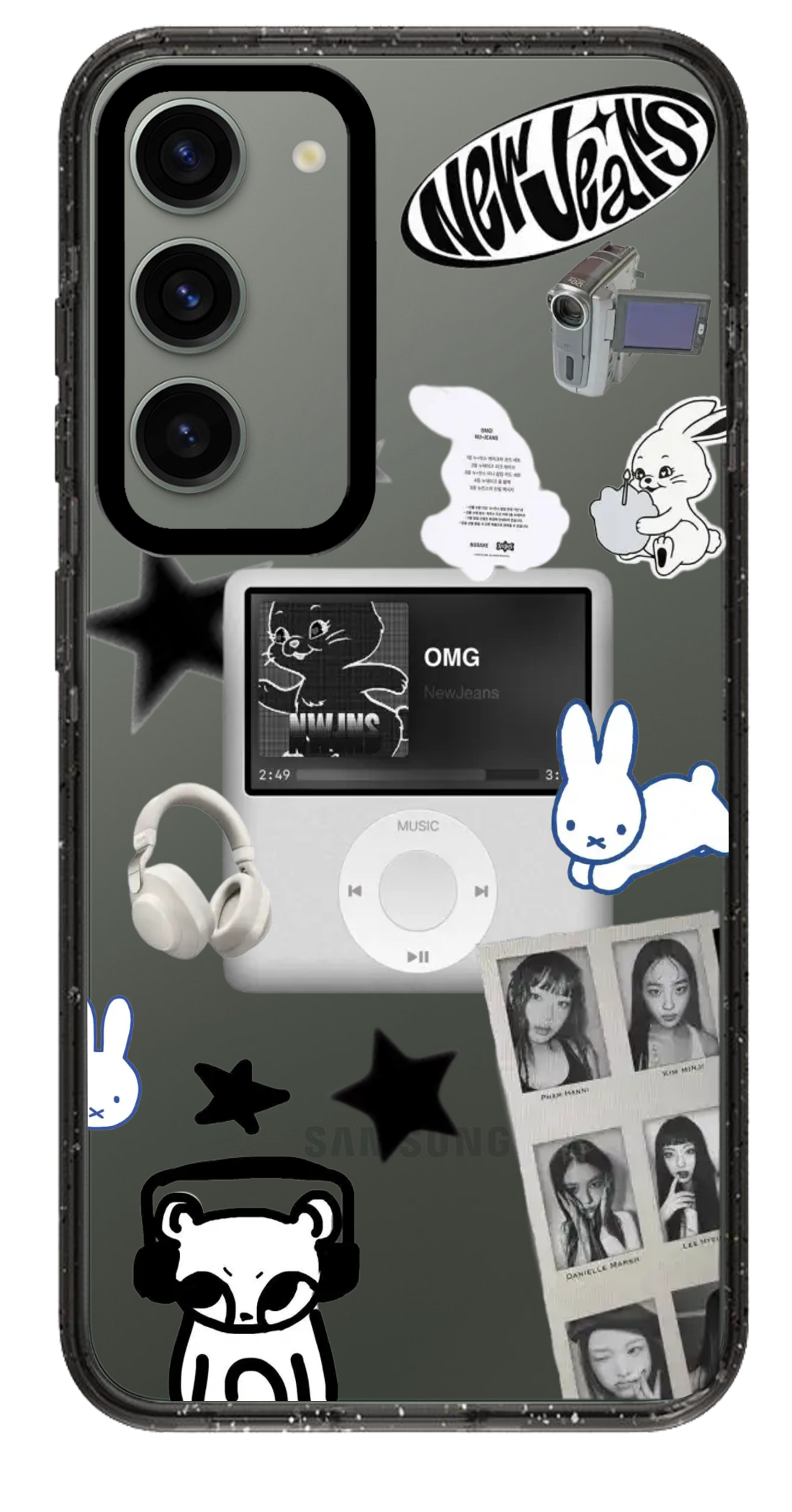 PixVoices rendered material preview - 971 - Clear Black Samsung Case