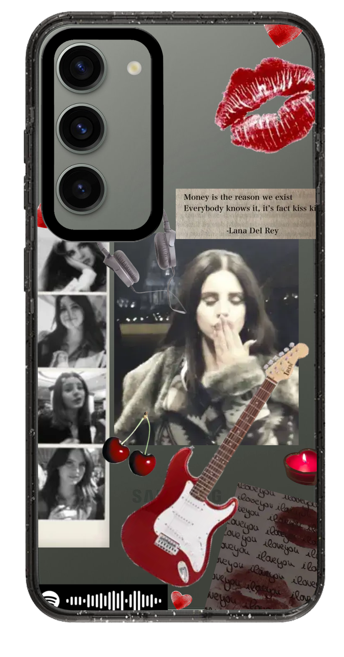 PixVoices rendered material preview - 994 - Clear Black Samsung Case