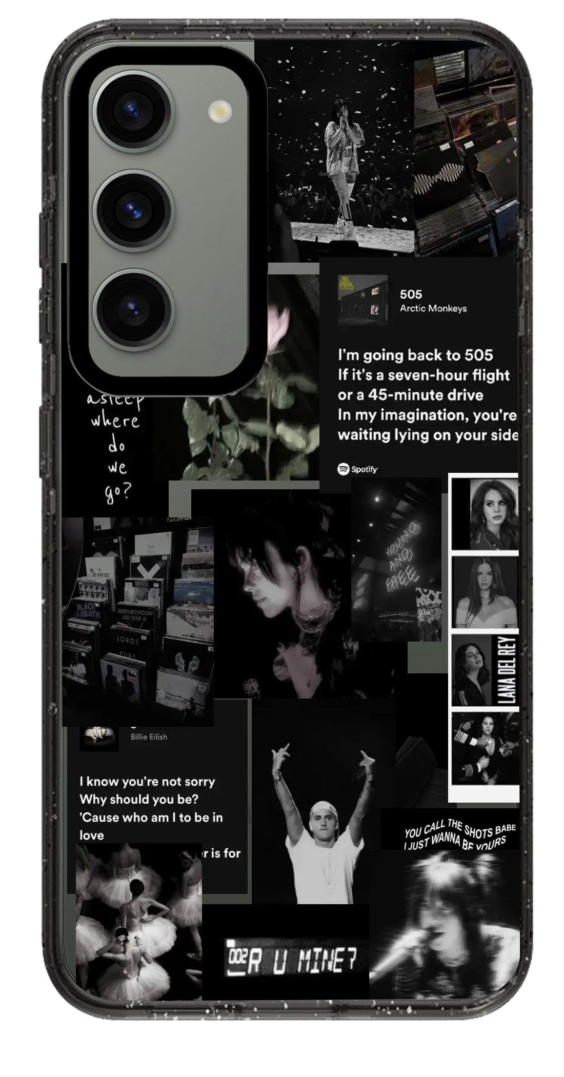 PixVoices rendered material preview - 999 - Clear Black Samsung Case