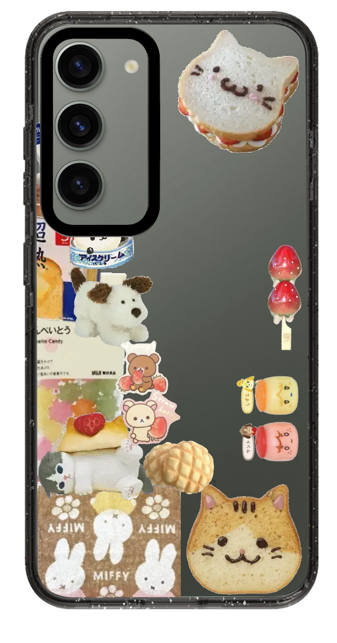 PixVoices rendered material preview - 1112 - Clear Black Samsung Case