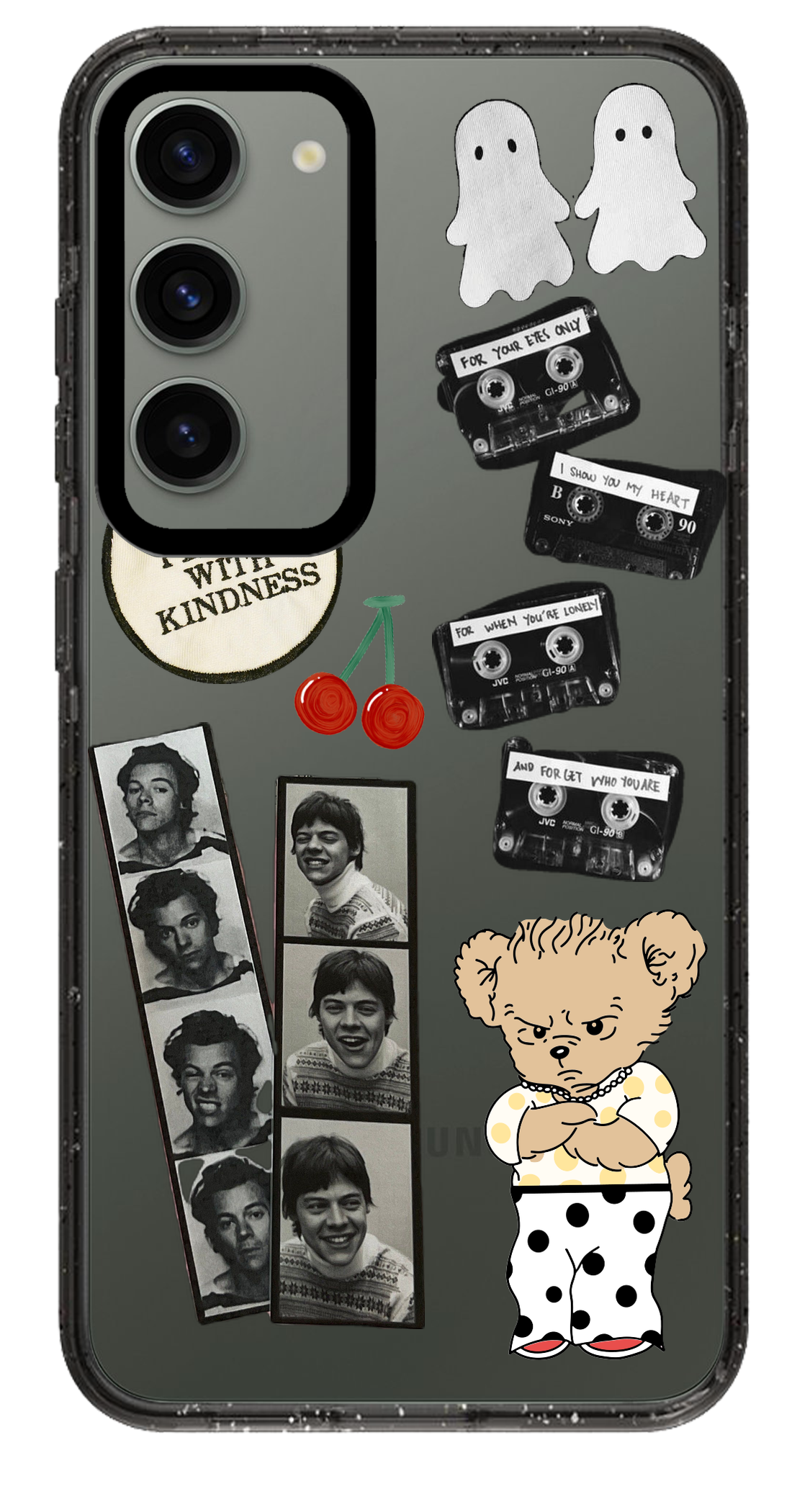 PixVoices rendered material preview - 409 - Clear Black Samsung Case