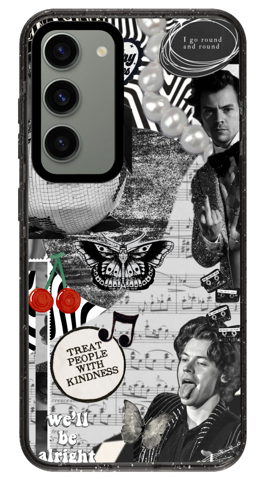 PixVoices rendered material preview - 25 - Clear Black Samsung Case