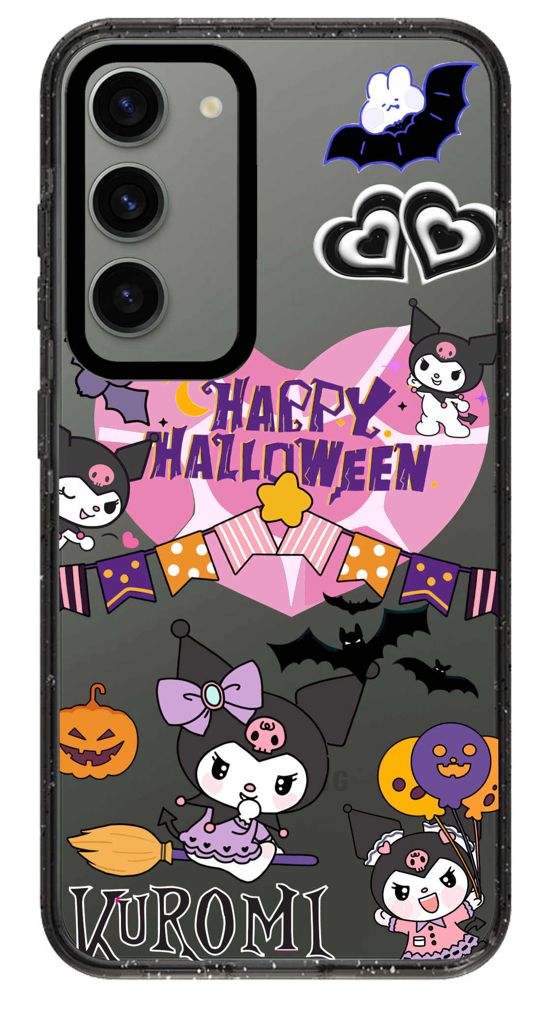 PixVoices rendered material preview - 50 - Clear Black Samsung Case