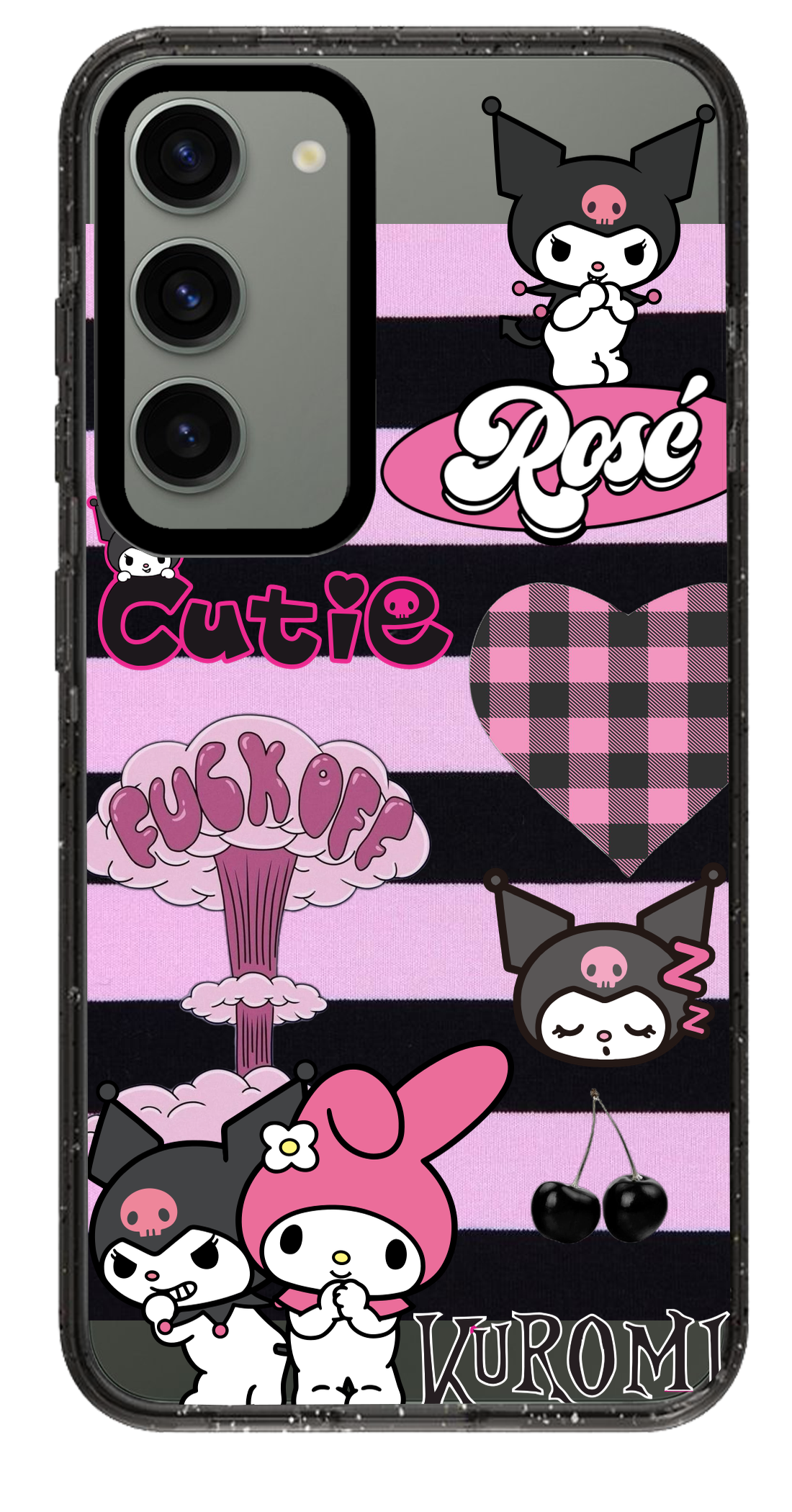 PixVoices rendered material preview - 47 - Clear Black Samsung Case