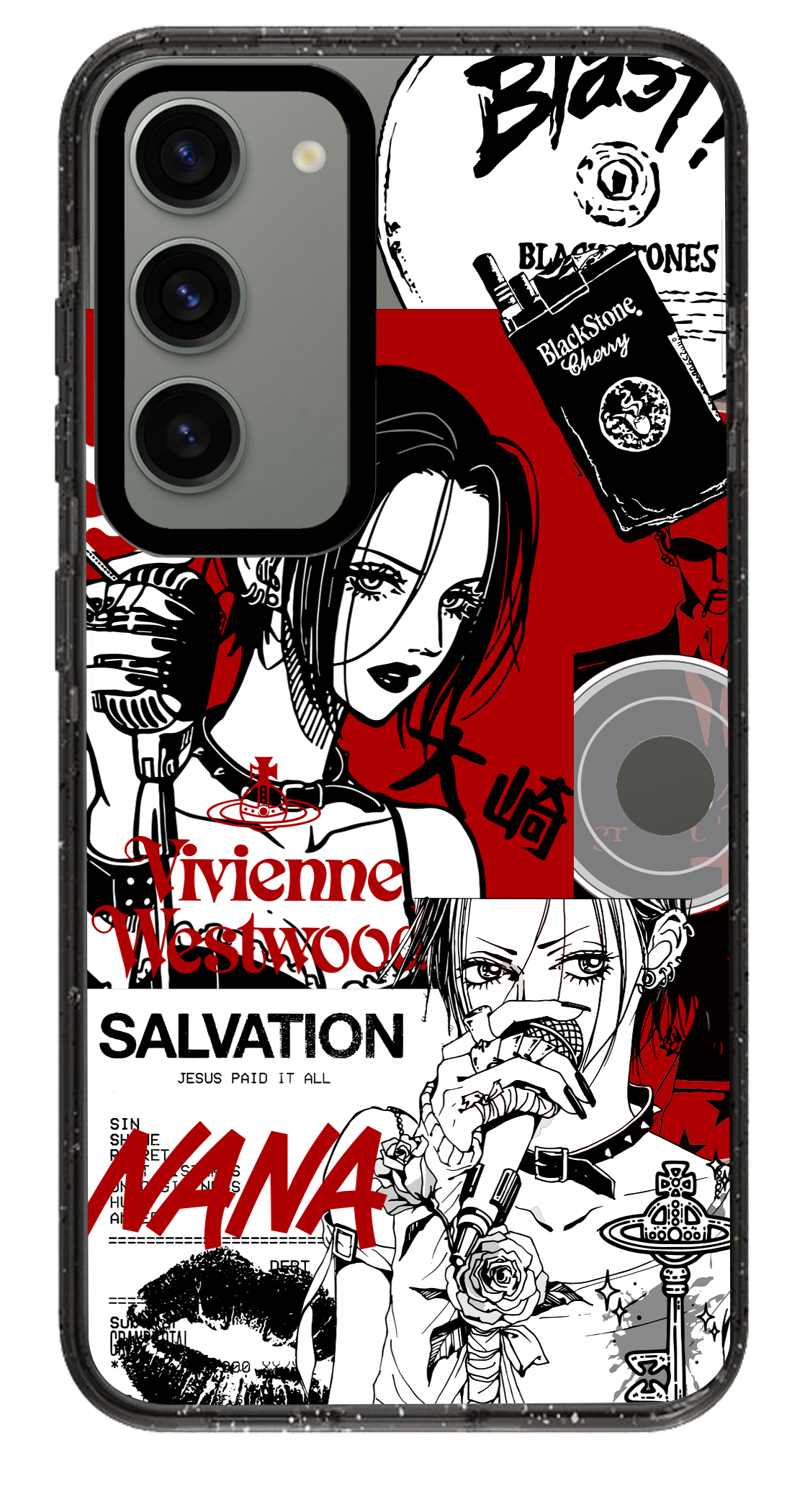 PixVoices rendered material preview - 40 - Clear Black Samsung Case