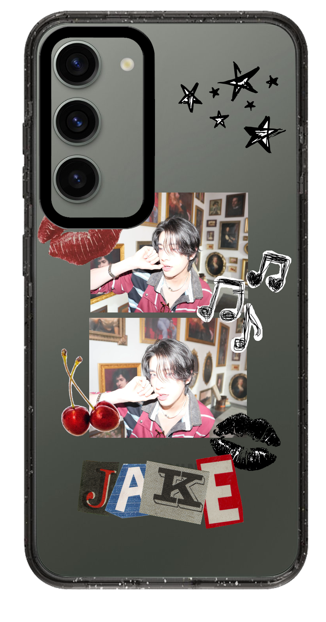 PixVoices rendered material preview - 1740 - Clear Black Samsung Case