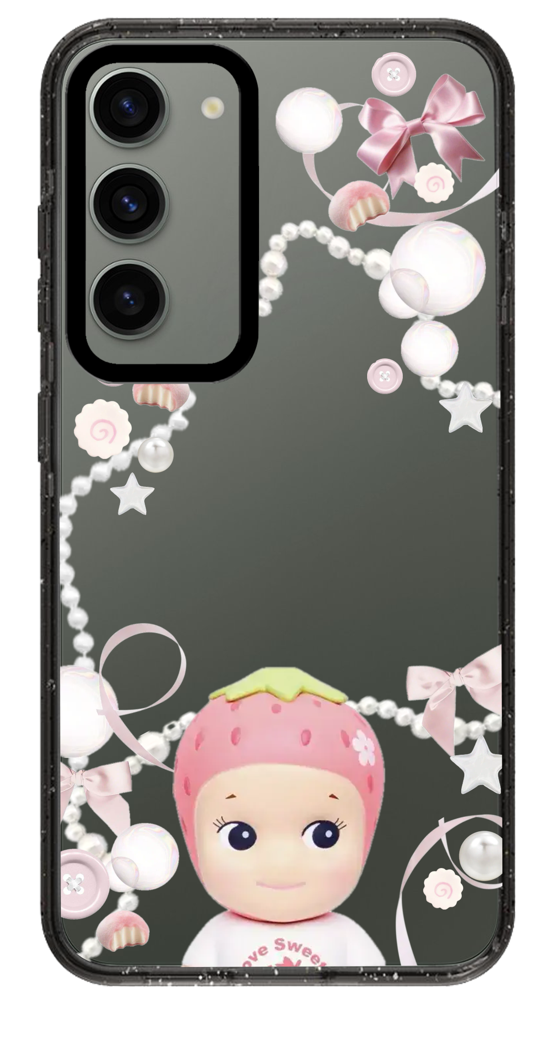 PixVoices rendered material preview - 1921 - Clear Black Samsung Case