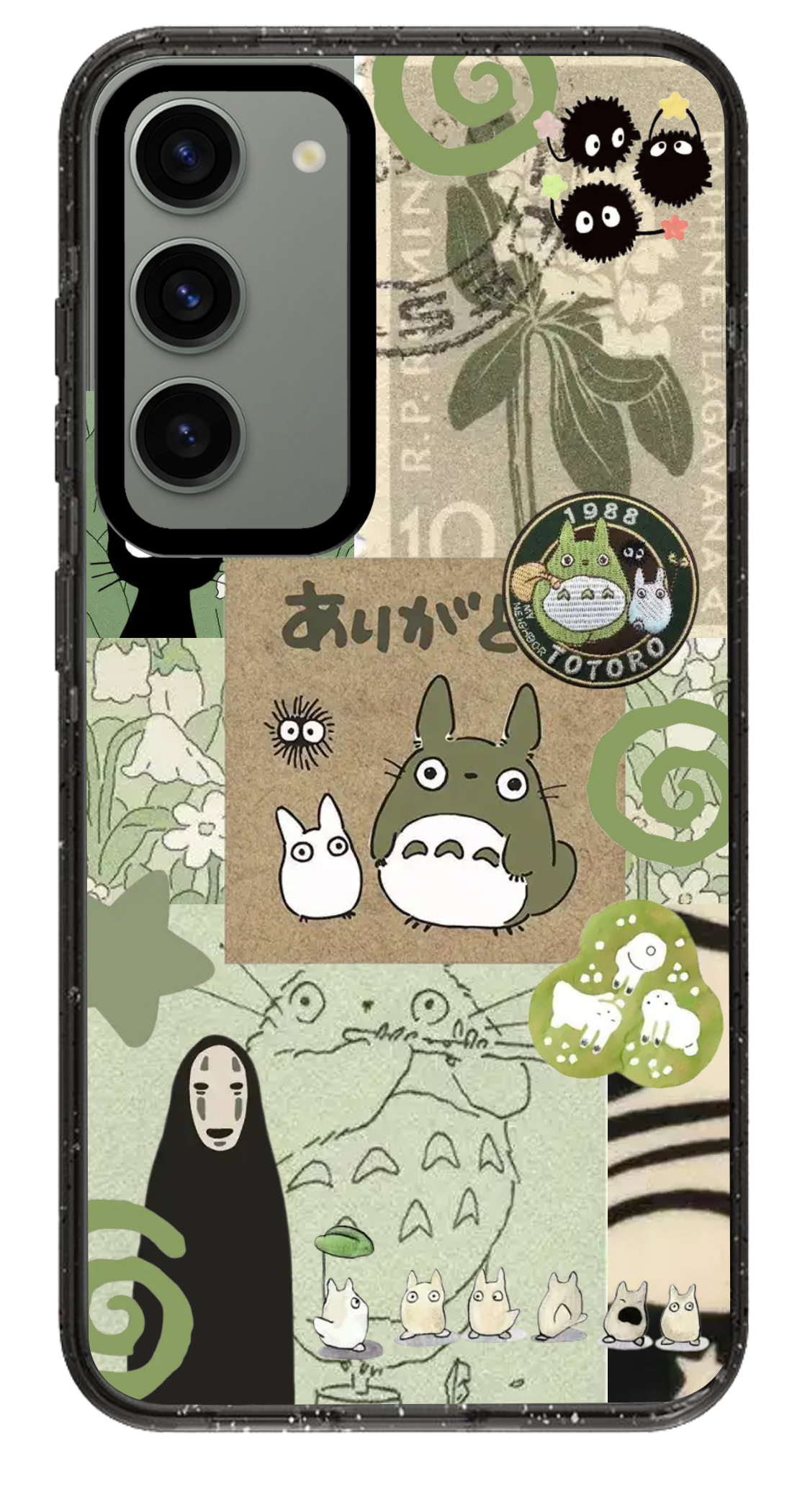 PixVoices rendered material preview - 2244 - Clear Black Samsung Case