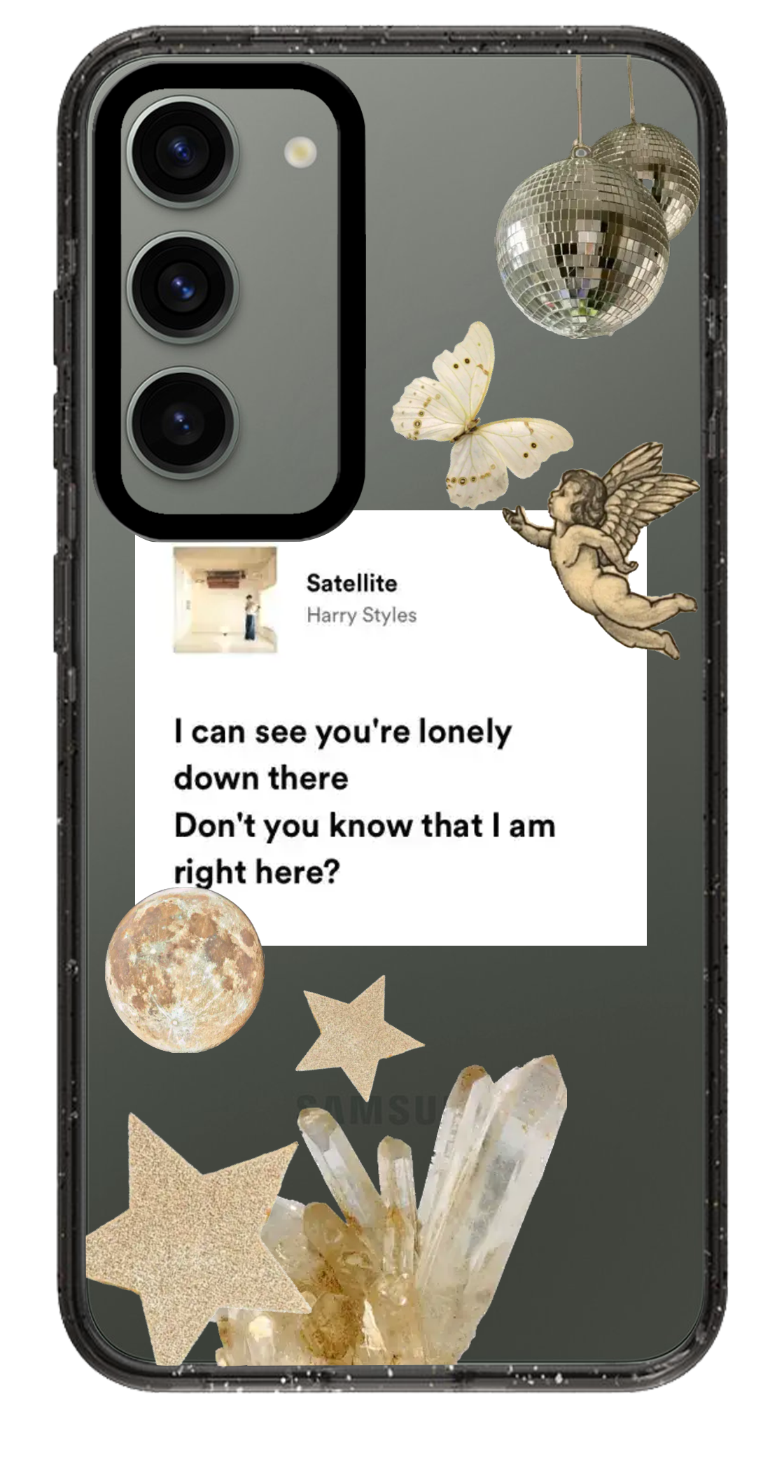 PixVoices rendered material preview - 2255 - Clear Black Samsung Case