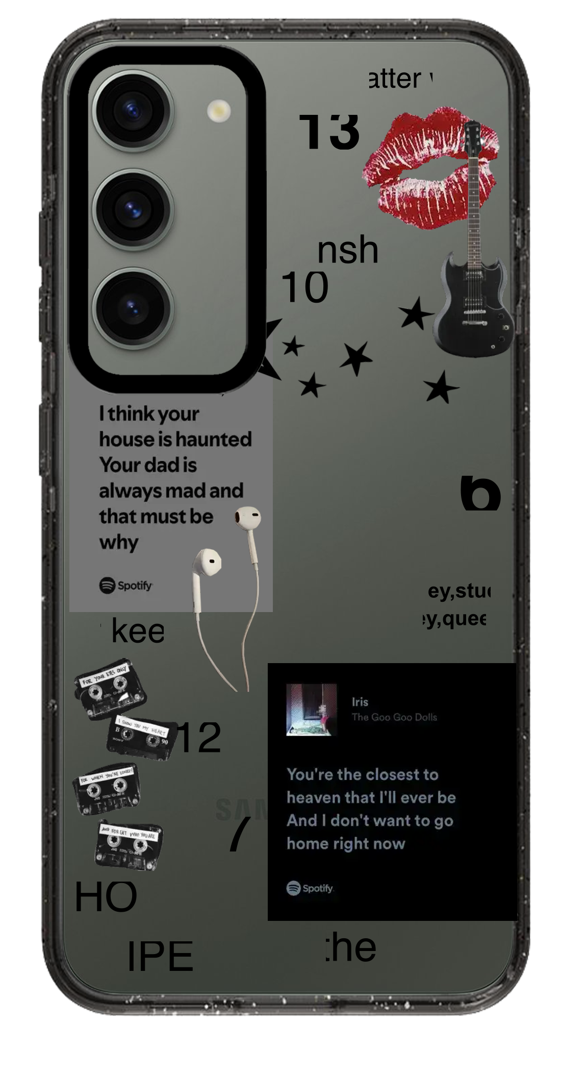 PixVoices rendered material preview - 2291 - Clear Black Samsung Case