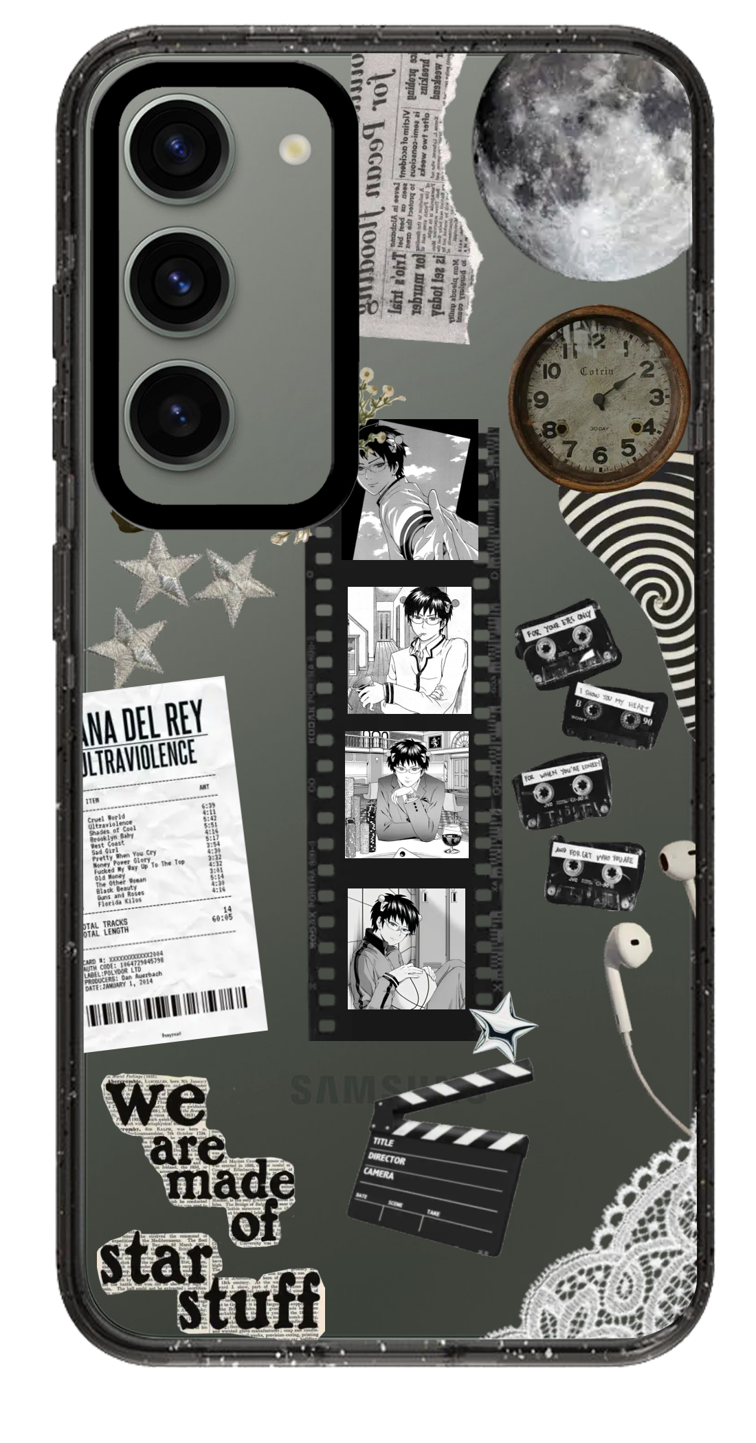 PixVoices rendered material preview - 2317 - Clear Black Samsung Case
