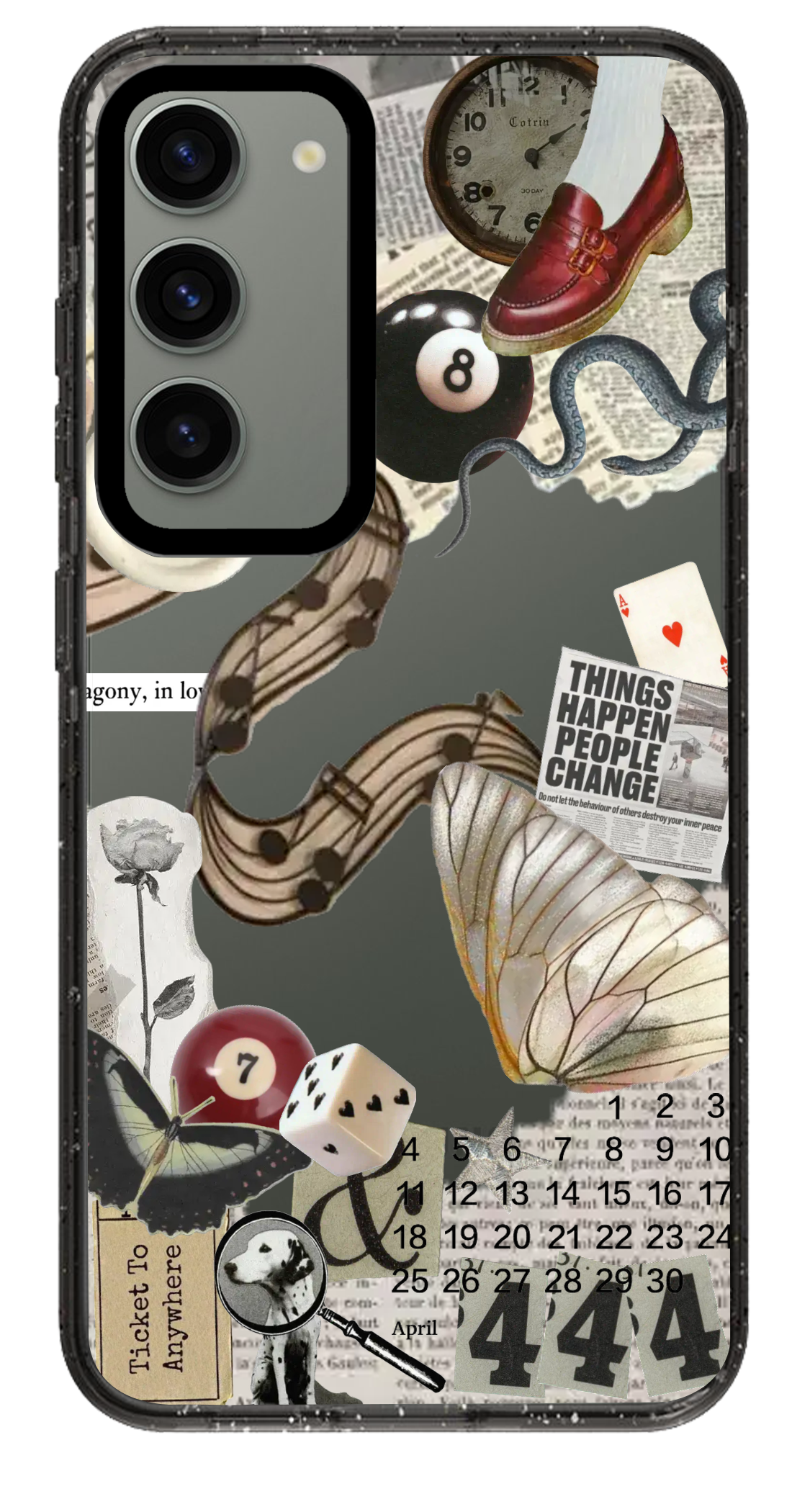 PixVoices rendered material preview - 2338 - Clear Black Samsung Case