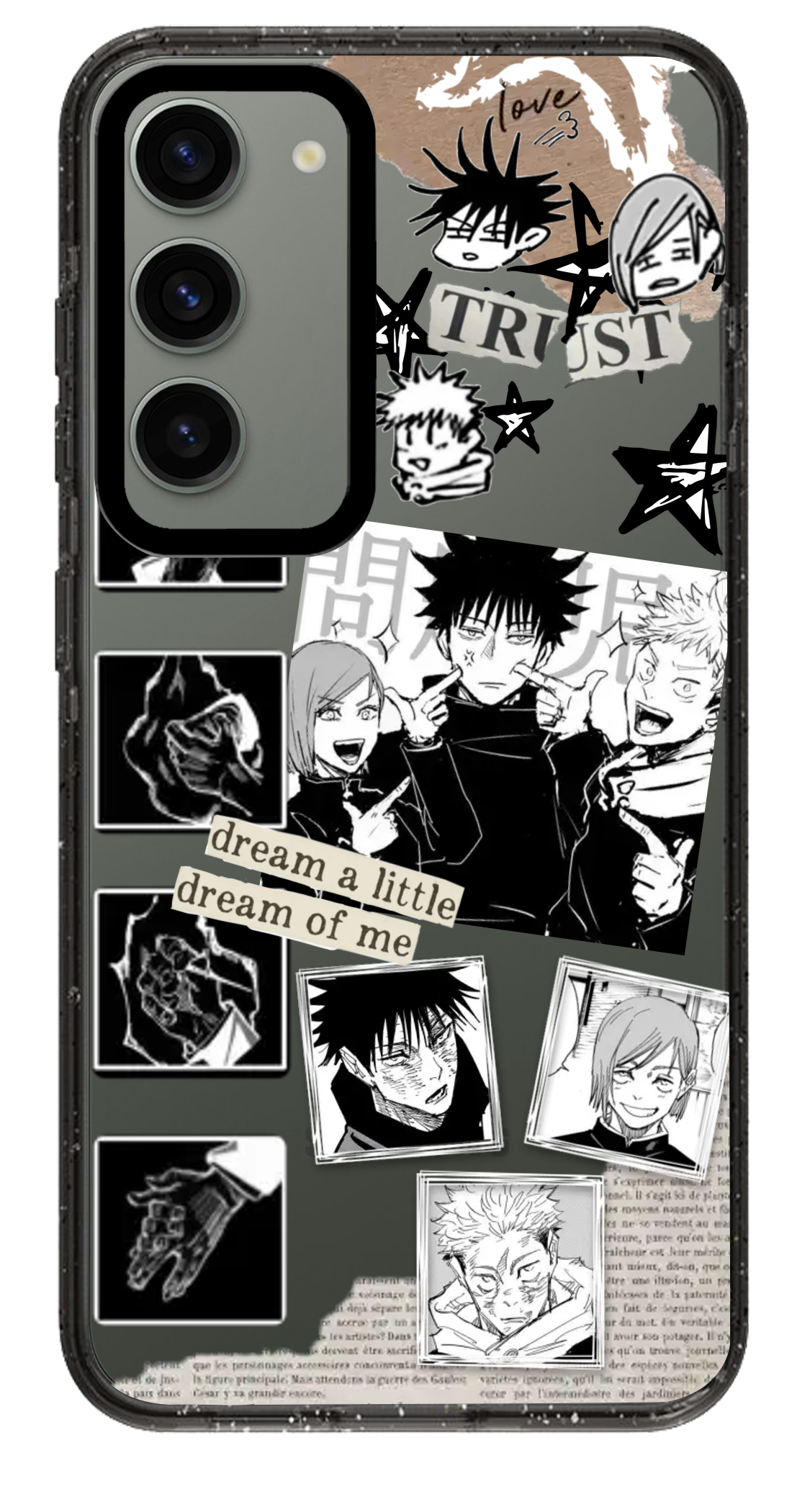 PixVoices rendered material preview - 2346 - Clear Black Samsung Case