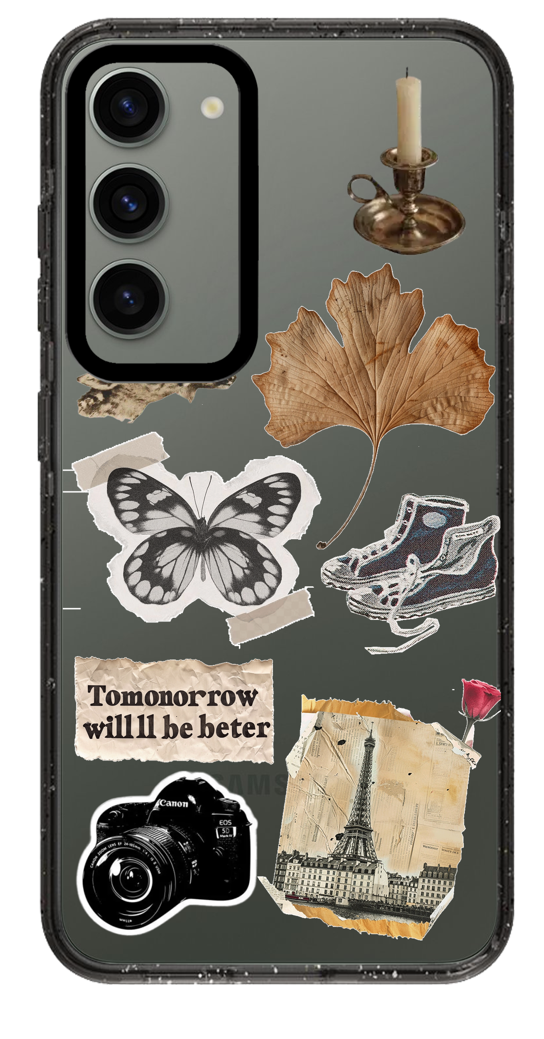 PixVoices rendered material preview - 2348 - Clear Black Samsung Case