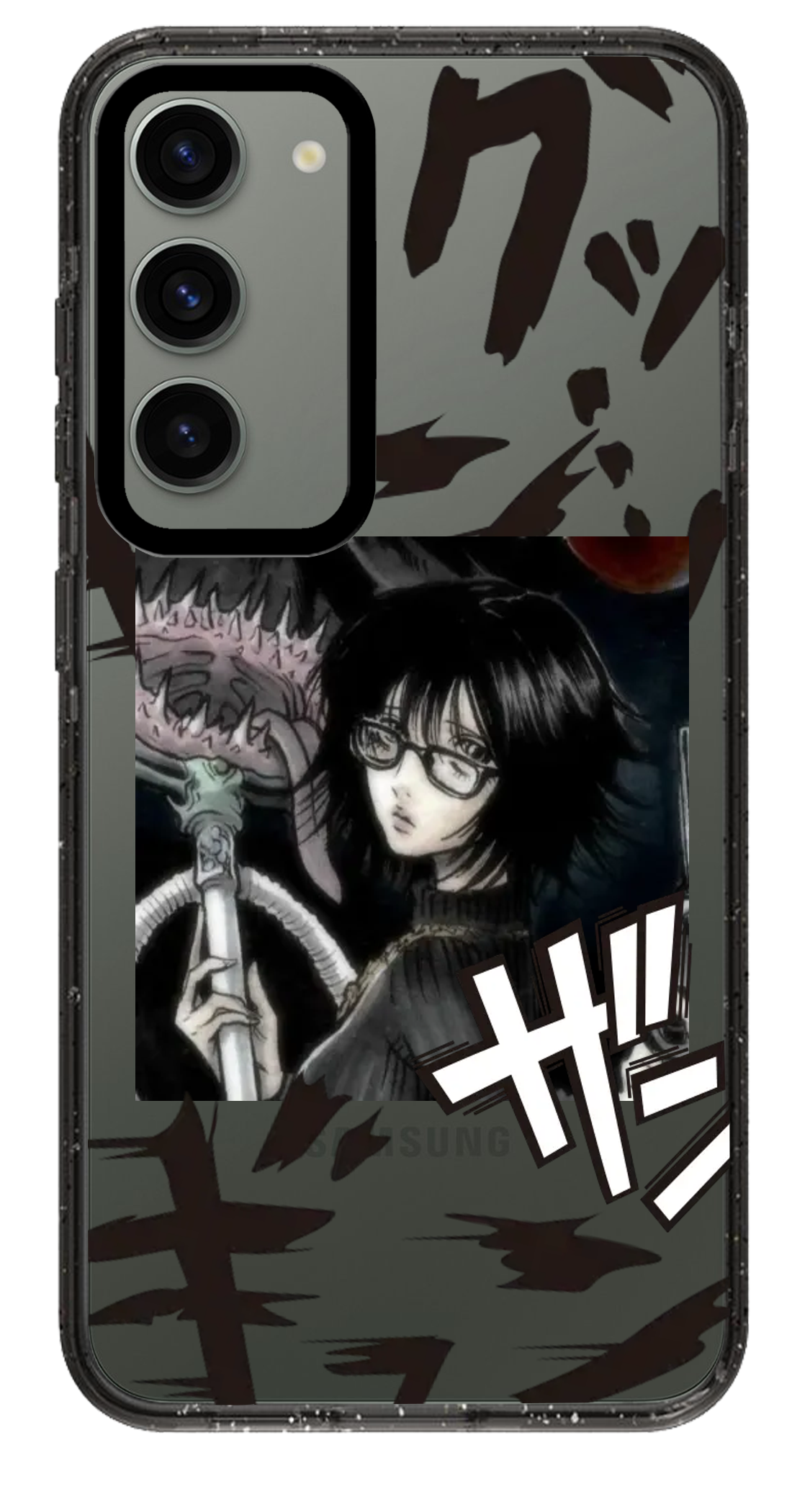 PixVoices rendered material preview - 2383 - Clear Black Samsung Case