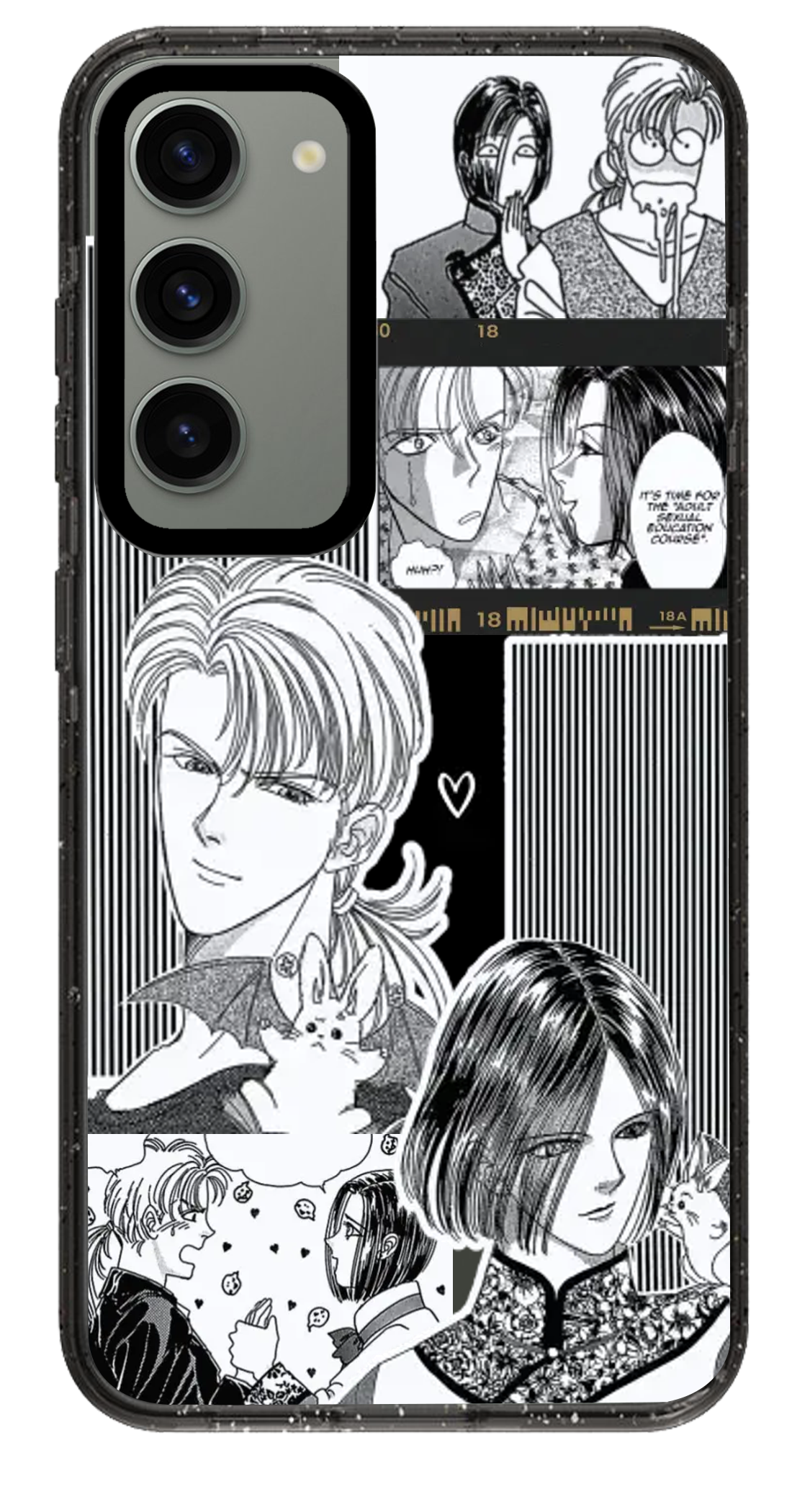 PixVoices rendered material preview - 2384 - Clear Black Samsung Case