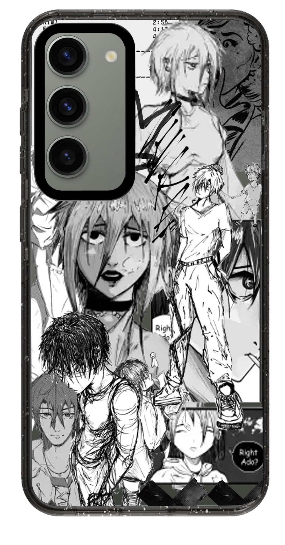 PixVoices rendered material preview - 2387 - Clear Black Samsung Case