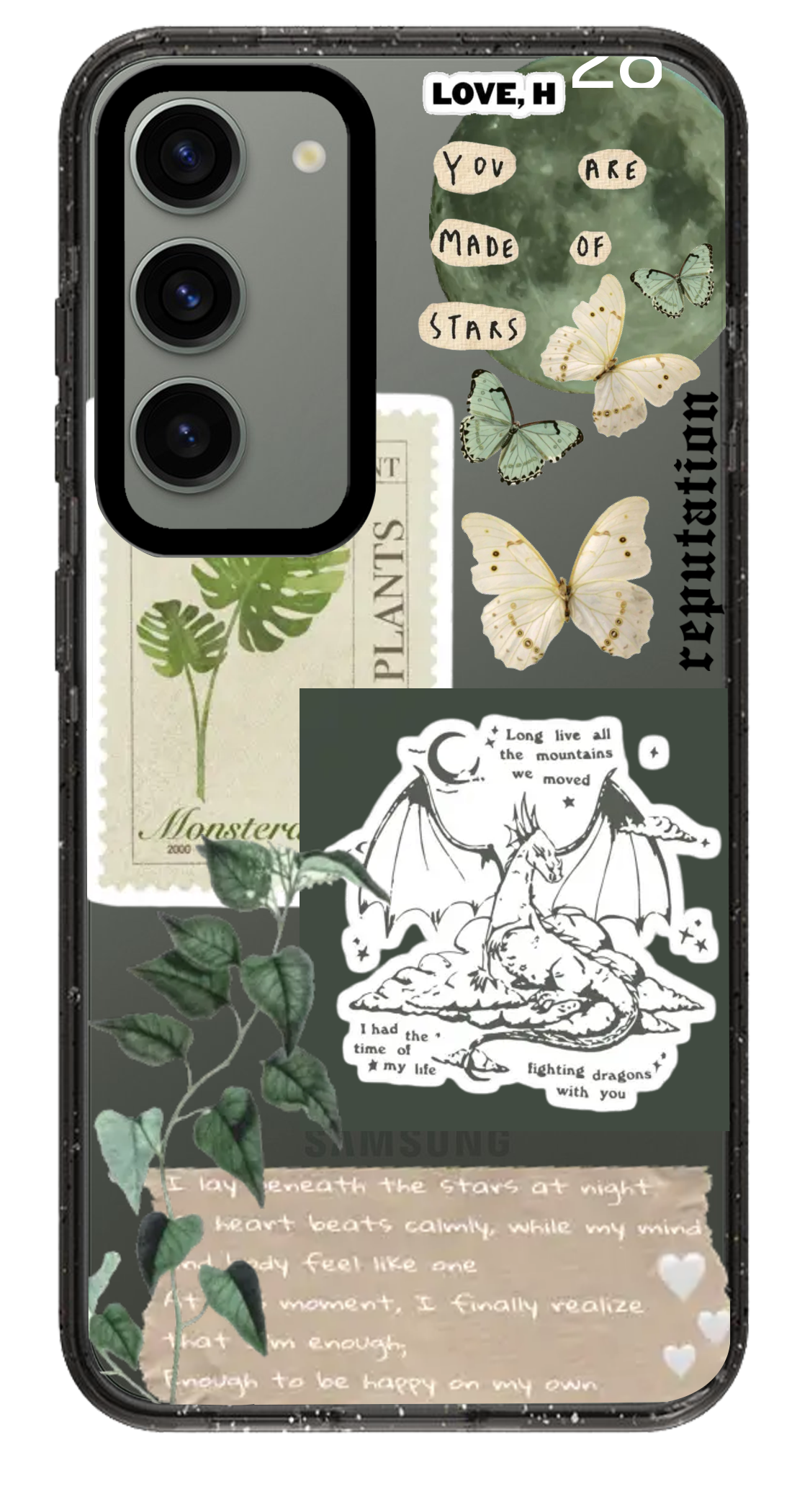PixVoices rendered material preview - 2421 - Clear Black Samsung Case