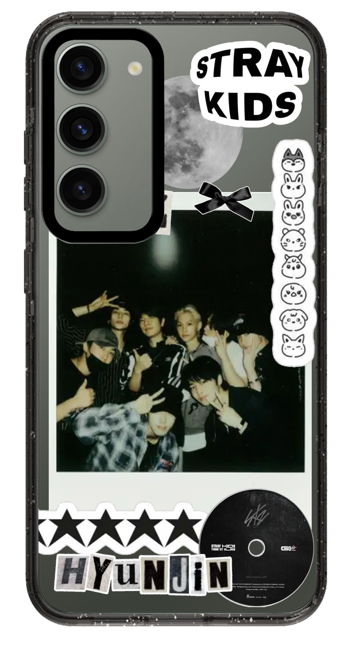 PixVoices rendered material preview - 2433 - Clear Black Samsung Case