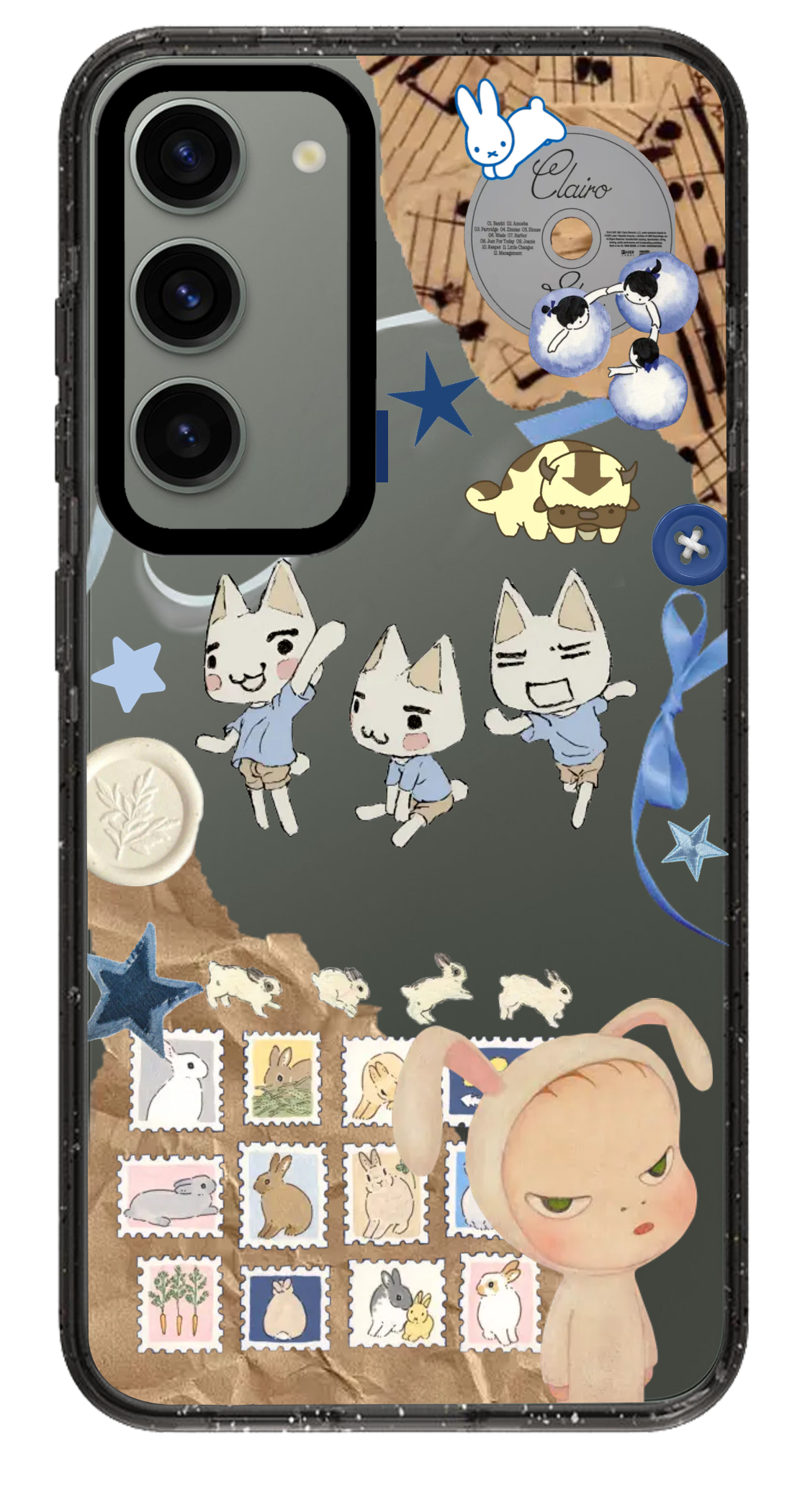 PixVoices rendered material preview - 2452 - Clear Black Samsung Case