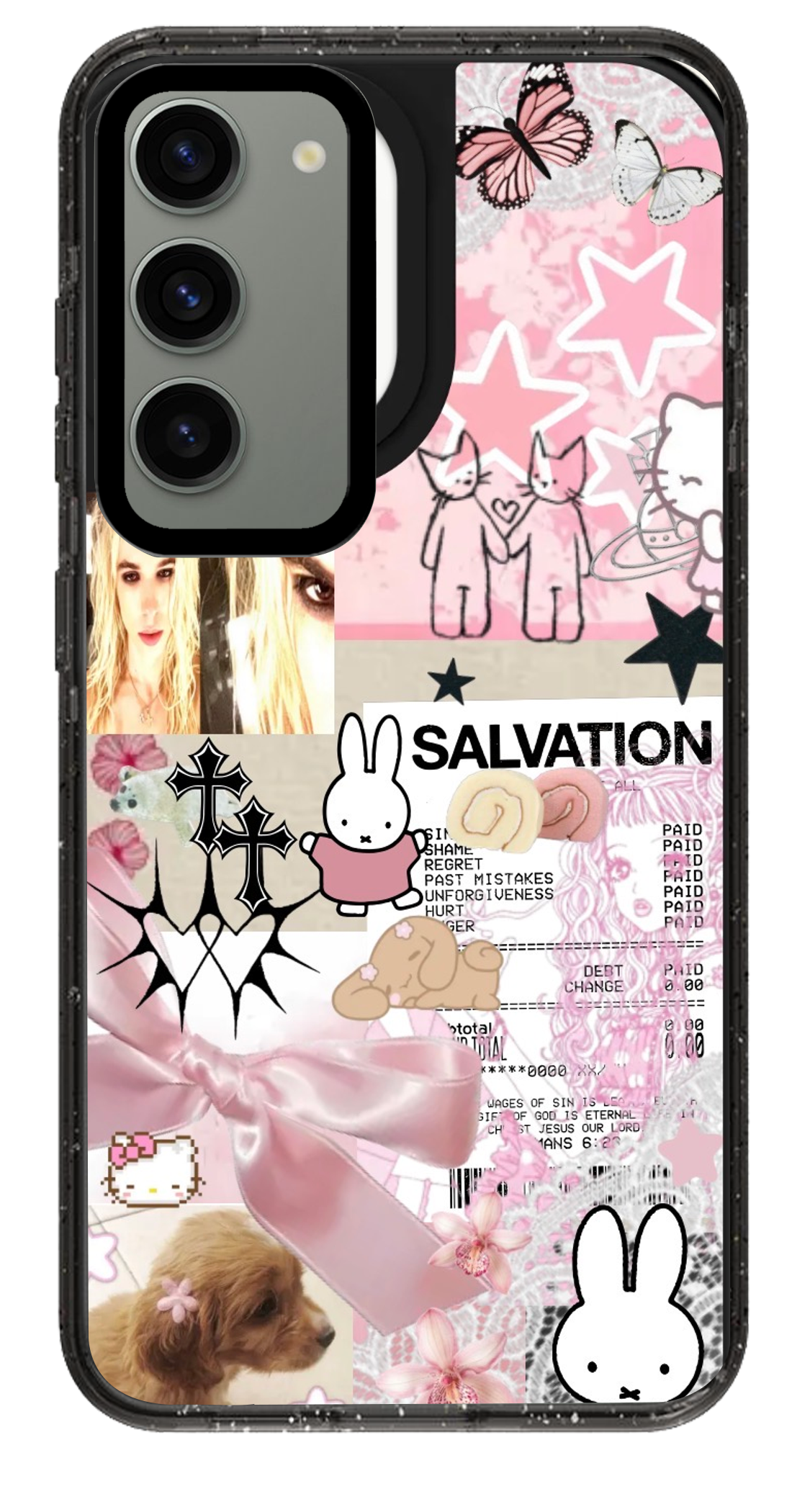 PixVoices rendered material preview - 2887 - Clear Black Samsung Case