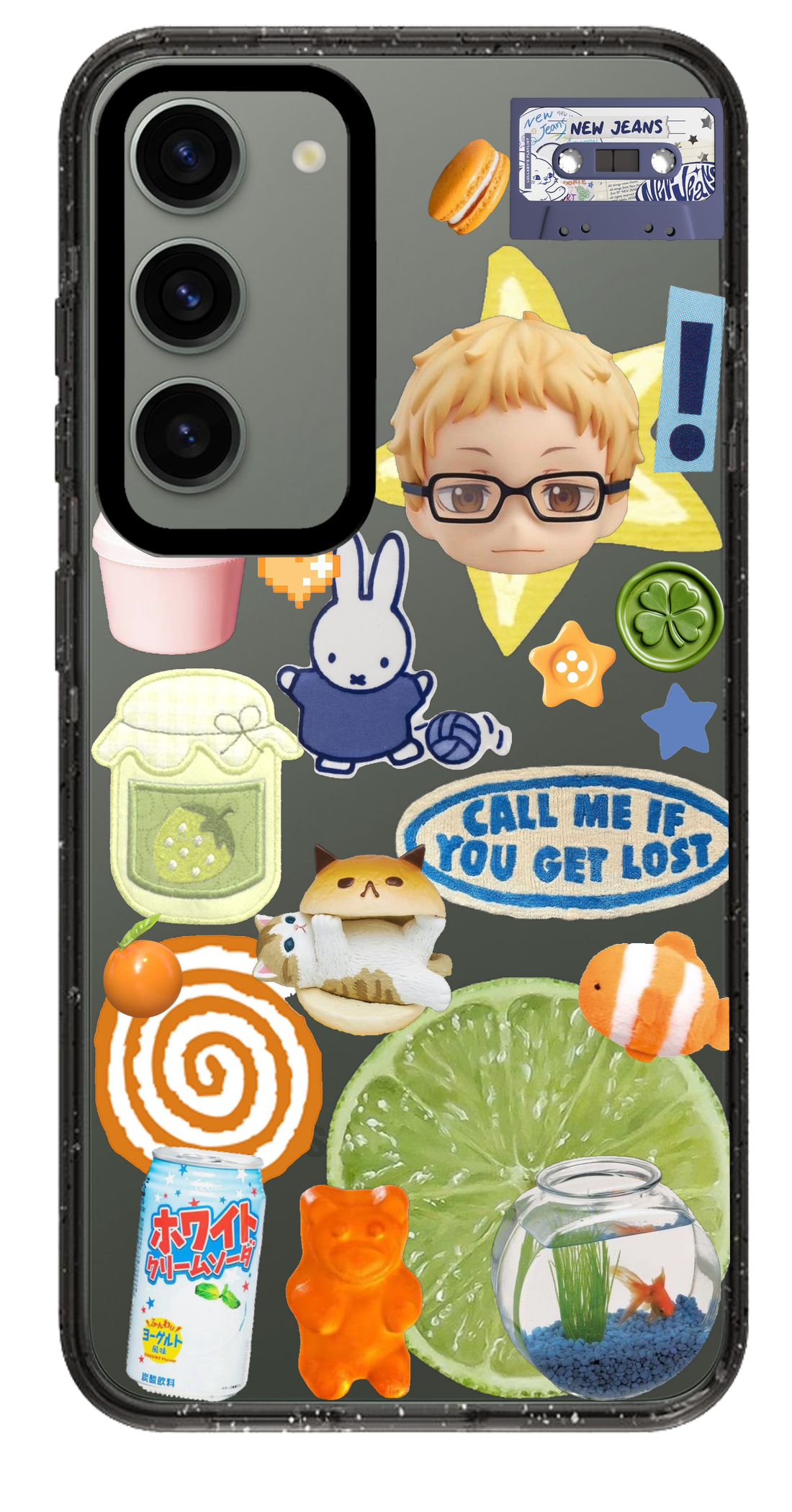 PixVoices rendered material preview - 5843 - Clear Black Samsung Case